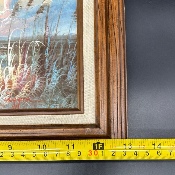 Vintage Lighthouse Seascape Oil Painting Framed Bernard B Duggan Nautical Dunes - Picture 10 of 10